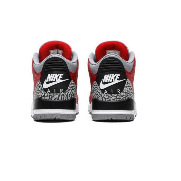 Air Jordan 3 Retro SE Fire Red Cement Grey Basketball Shoes - Picture 8 of 16